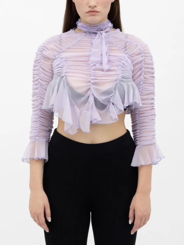 Bow Asymetric Ruched Top sold by Ester Manas