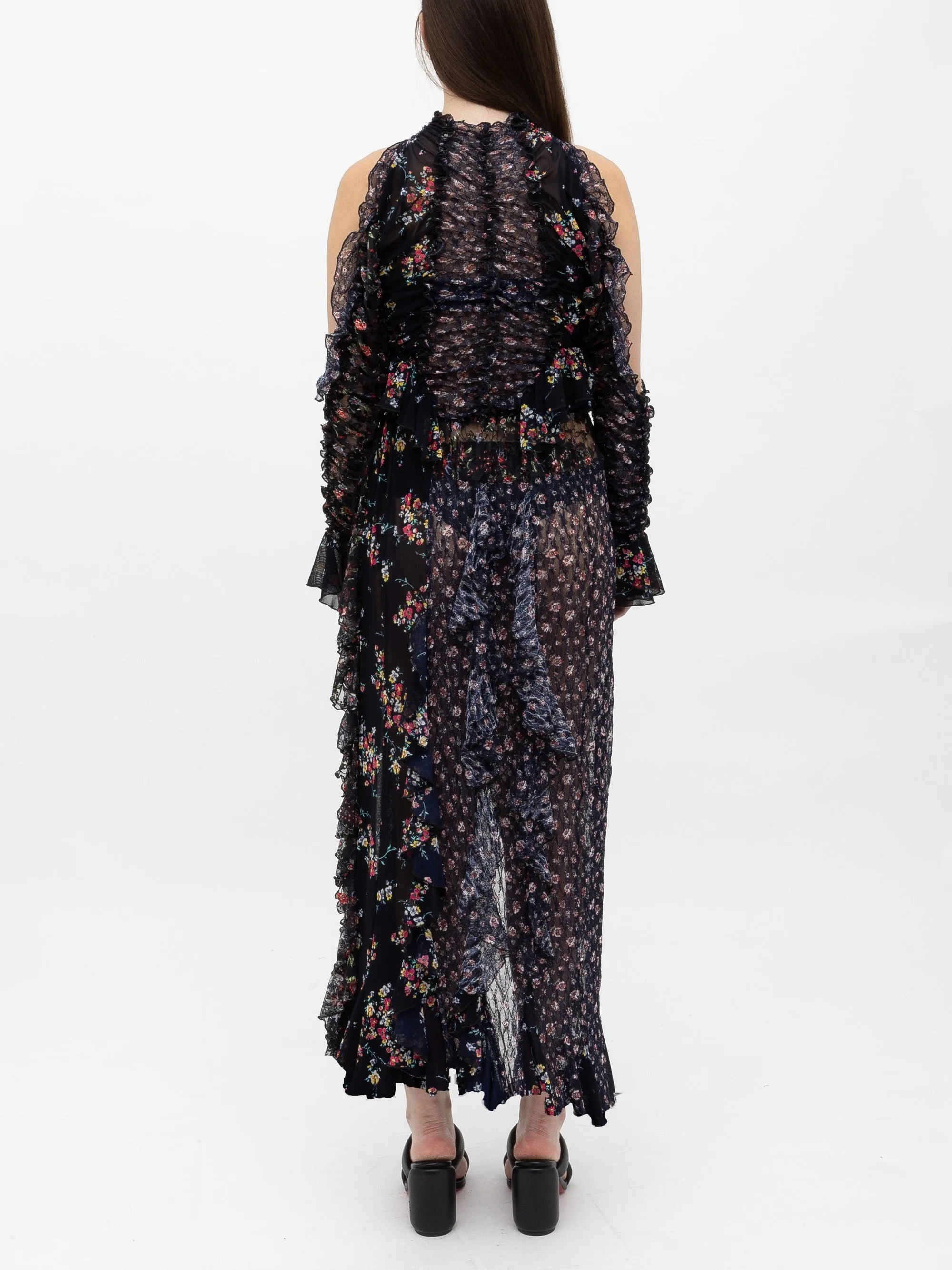 Floral Signature Peephole Ruched Dress sold by Ester Manas product image thumbnail 3