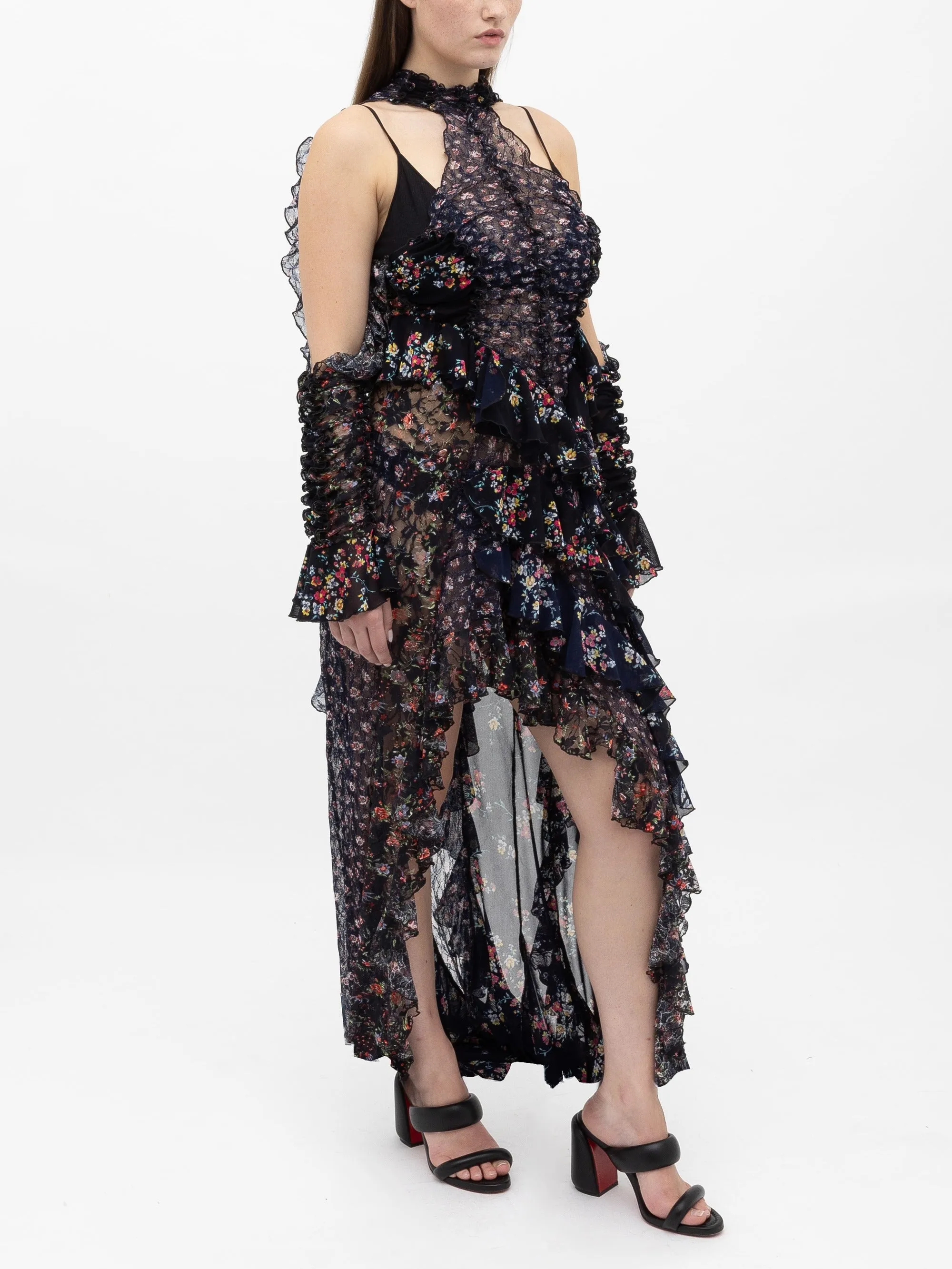 Floral Signature Peephole Ruched Dress sold by Ester Manas product image thumbnail 2