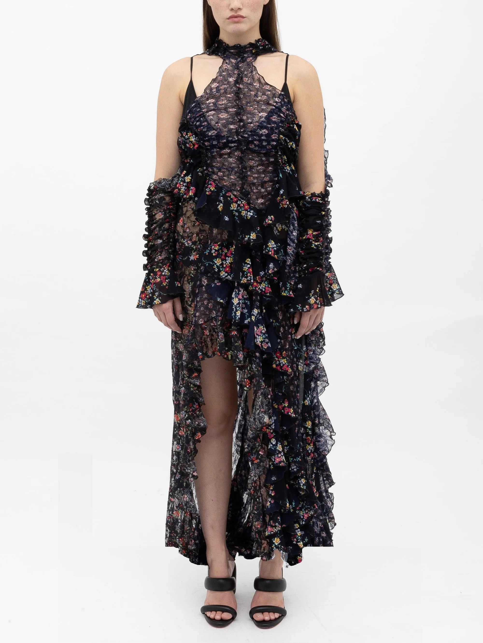 Floral Signature Peephole Ruched Dress sold by Ester Manas