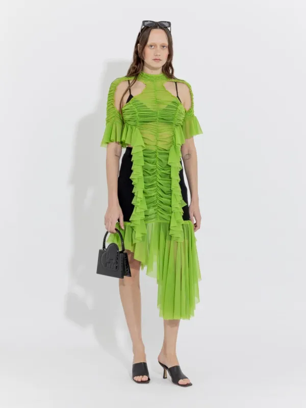 Pistachio Ruched Low Waist Dress sold by Ester Manas