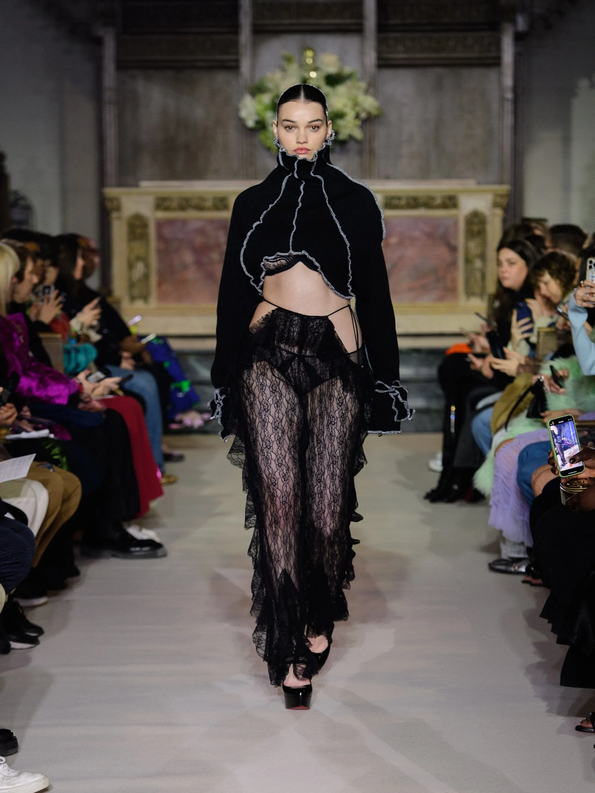 Flat Black Lace Pant sold by Ester Manas