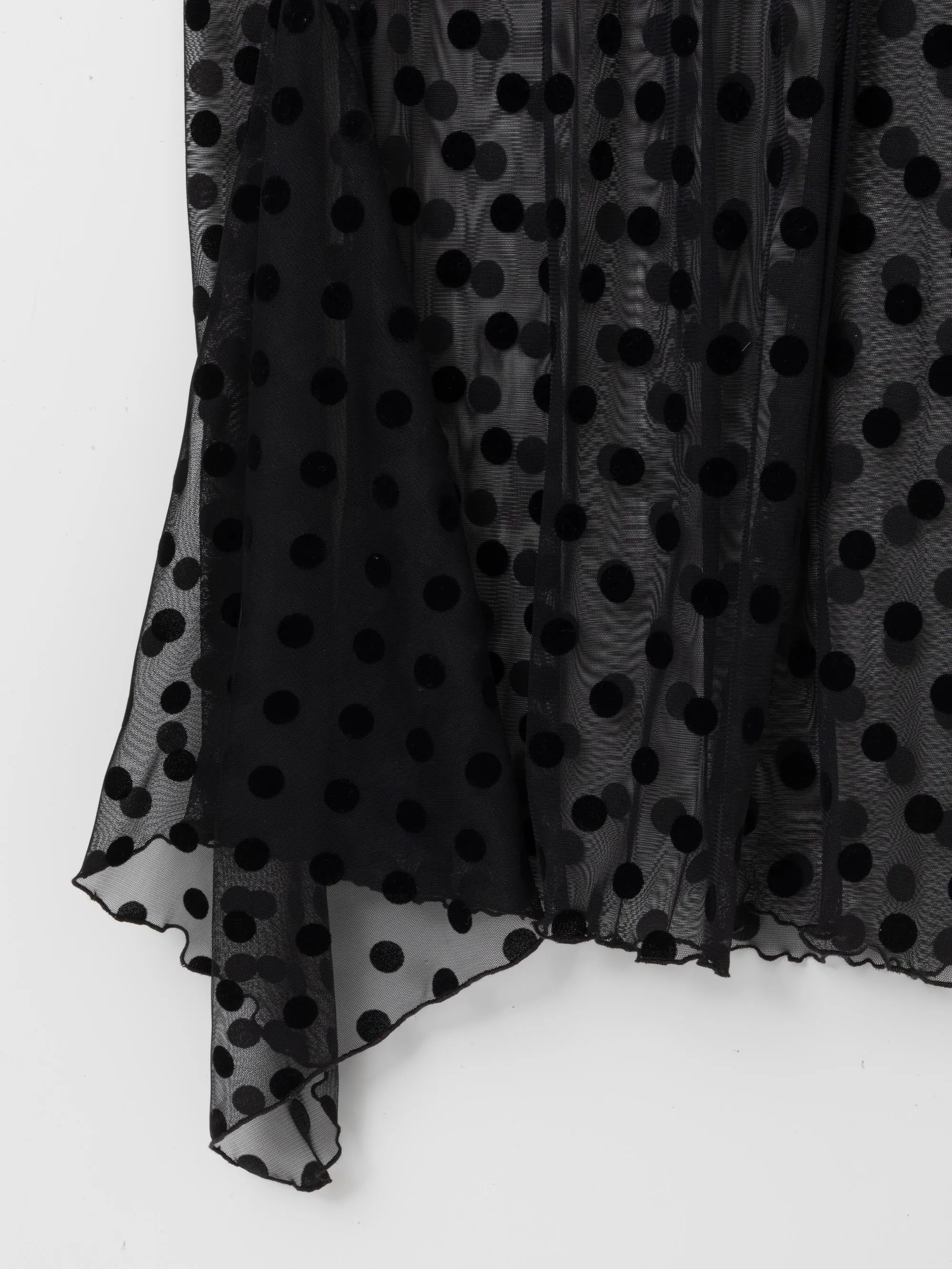 Black Polka Dots Asymmetric Skirt sold by Ester Manas product image thumbnail 2