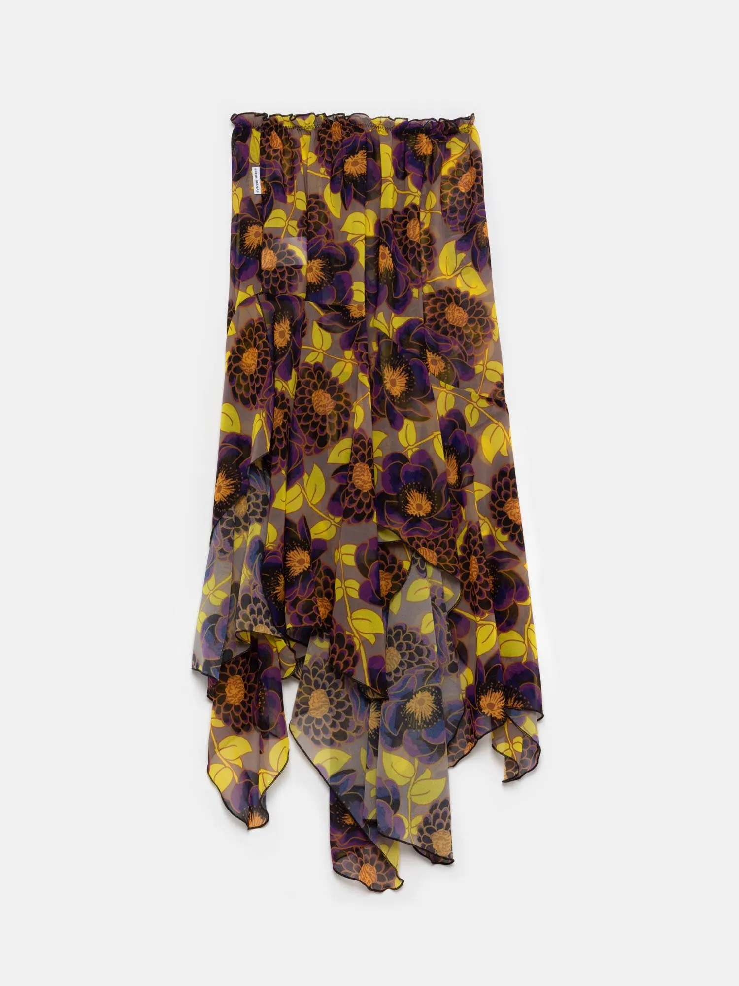 Multicolor Floral Asymmetric Skirt sold by Ester Manas