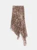 Brown Abstract Asymmetric Skirt sold by Ester Manas