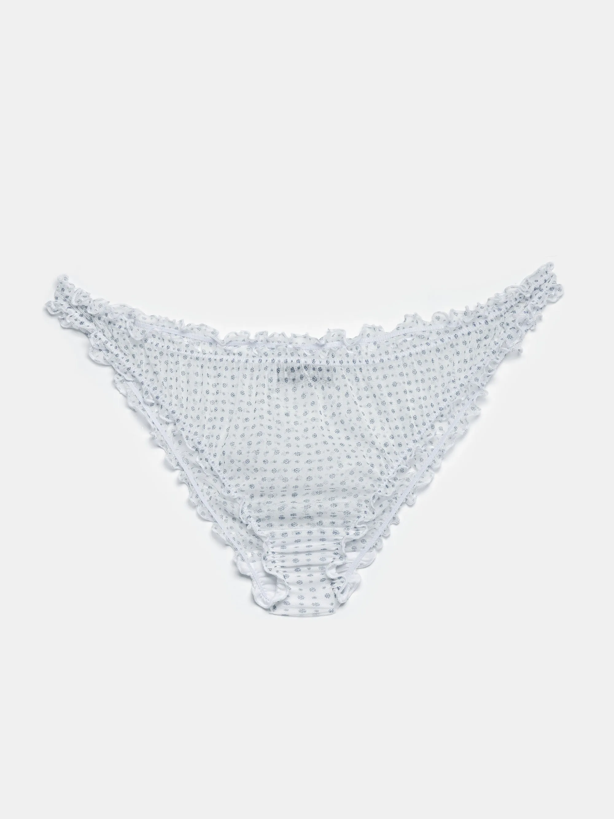 Micro Blue Floral Ruffled Panties sold by Ester Manas