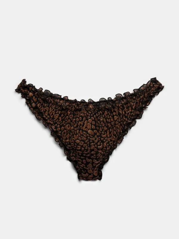 Brown Leopard Ruffled Panties sold by Ester Manas