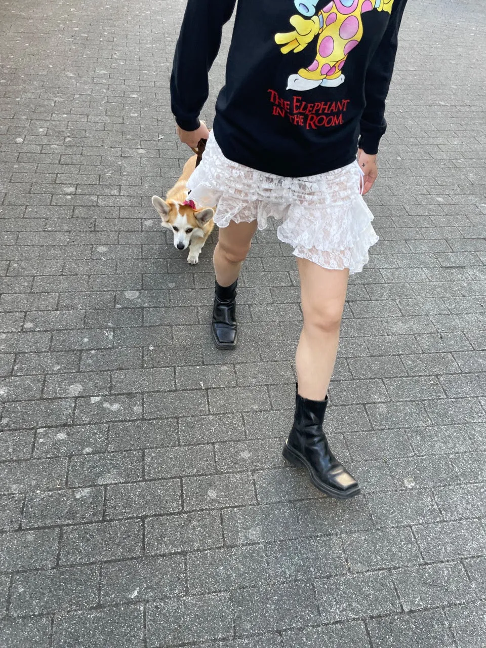 White Lace Signature Mini Skirt sold by Ester Manas product image thumbnail 3