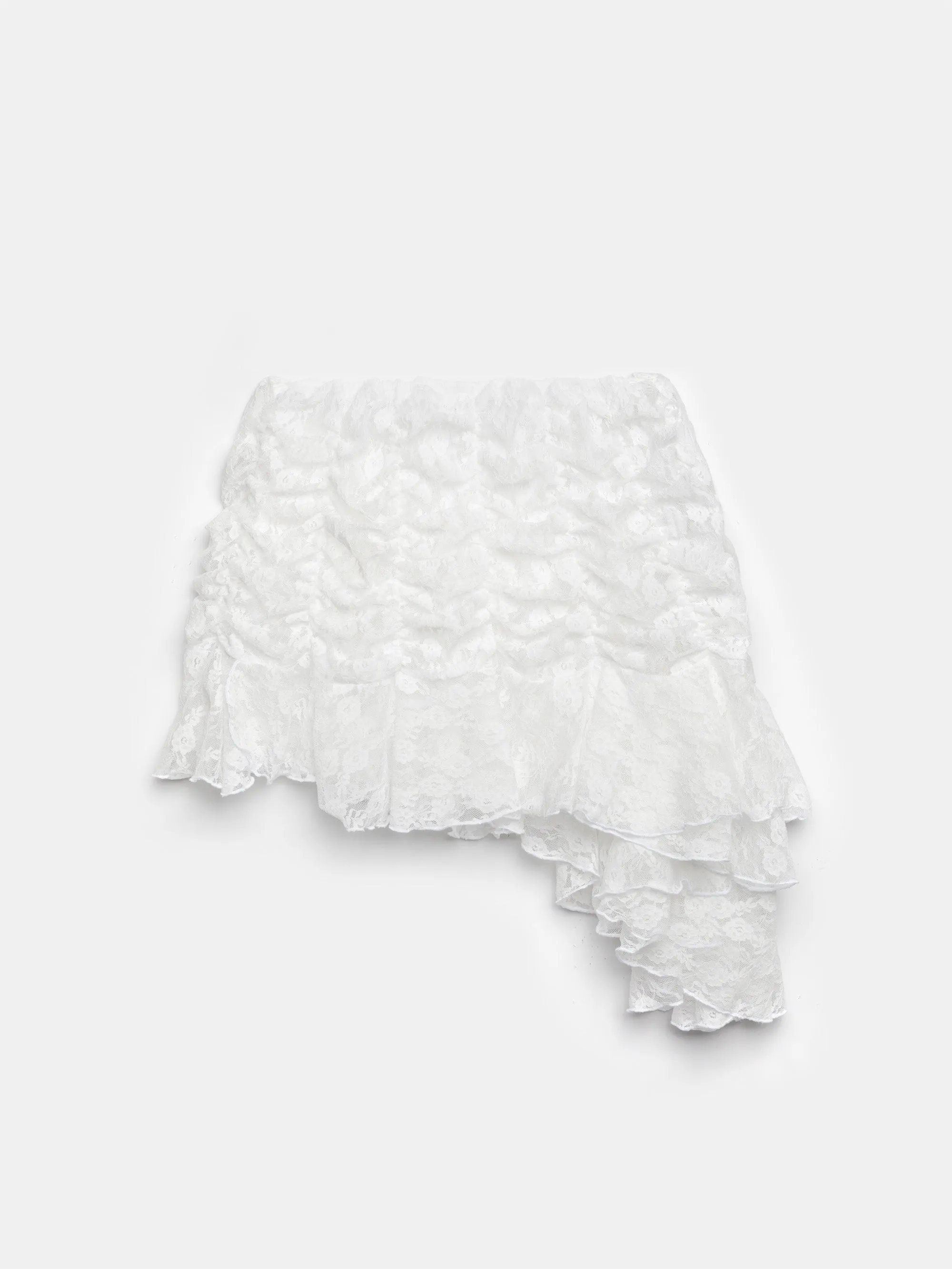 White Lace Signature Mini Skirt sold by Ester Manas