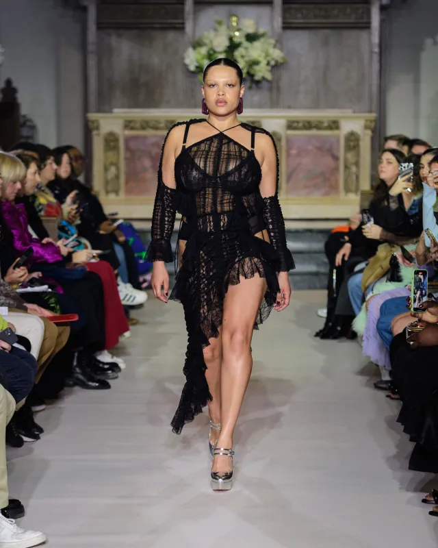 Black Revenge Ruched Dress sold by Ester Manas