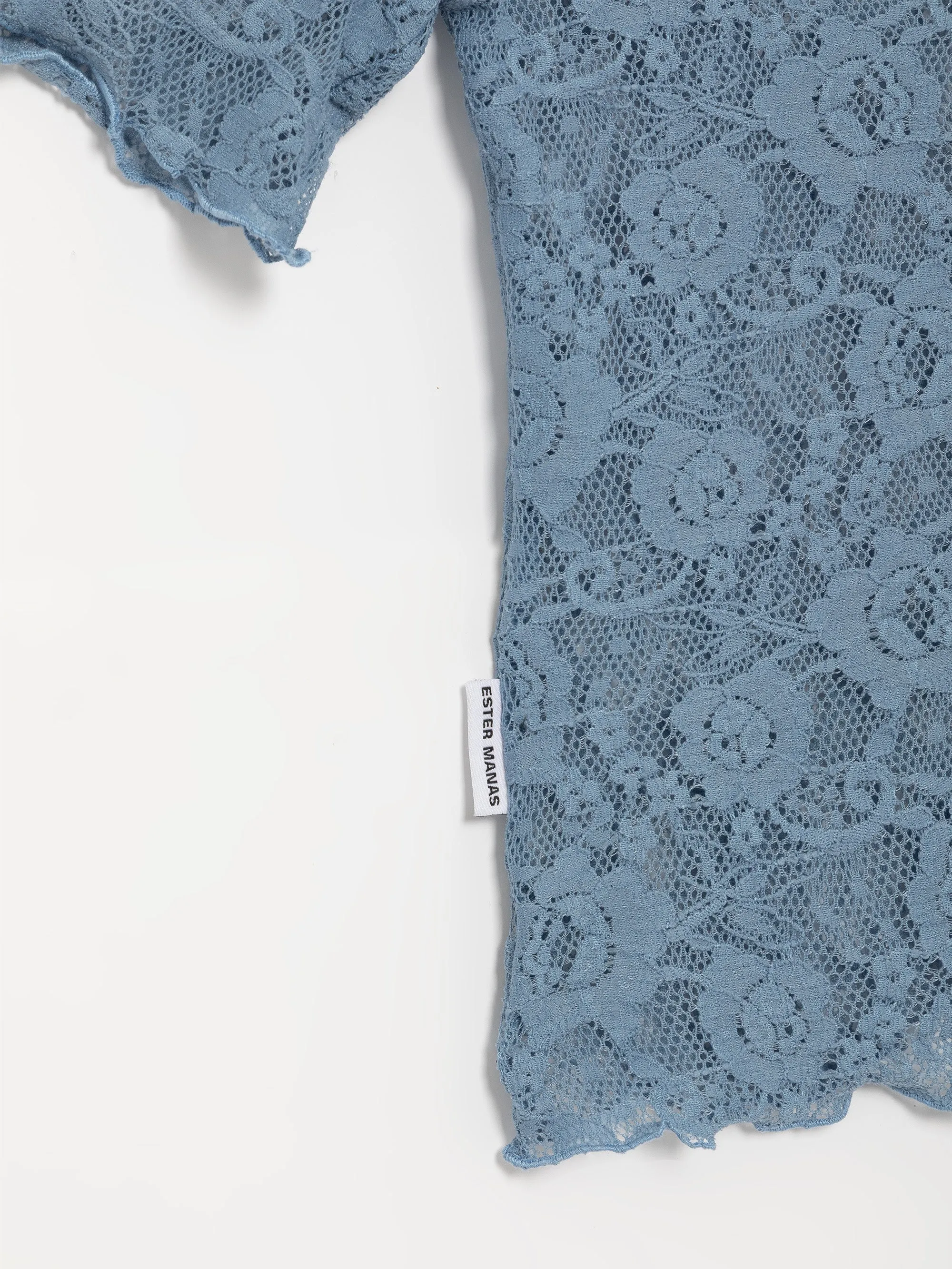 Cerulean blue Floral Lace Top sold by Ester Manas product image thumbnail 3