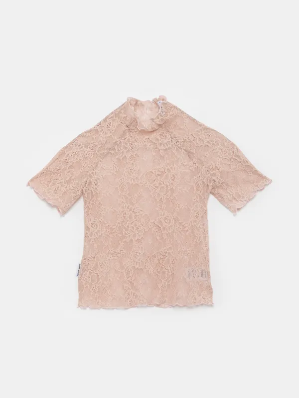 Pink Floral Lace Top sold by Ester Manas