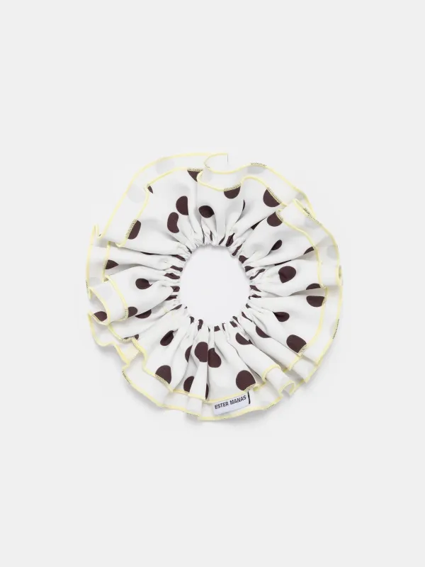 Polka Dot Ruffled Scrunchie sold by Ester Manas