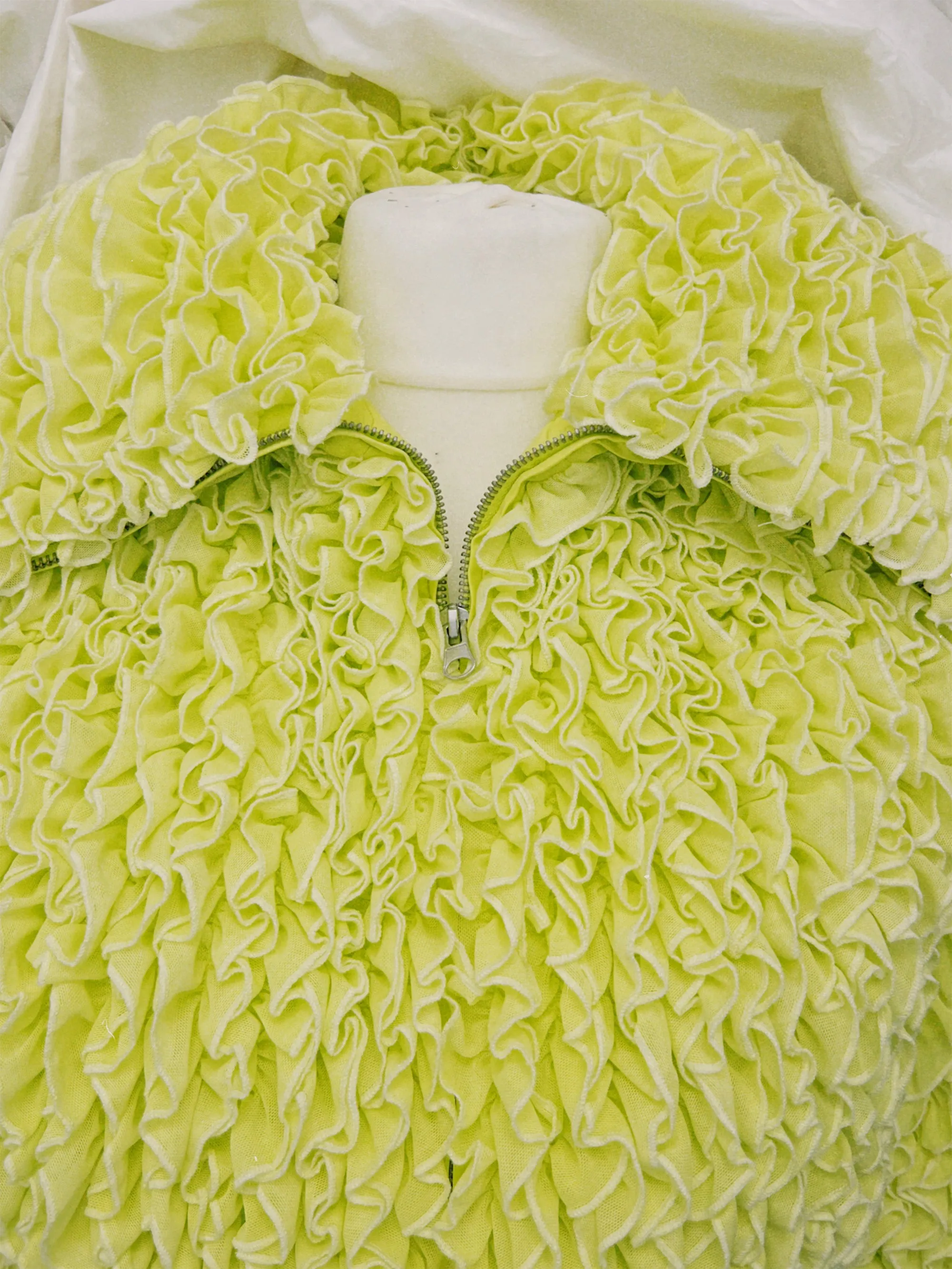 SS25 Look 11 – Yellow Ruffled Cropped Jacket sold by Ester Manas product image thumbnail 5