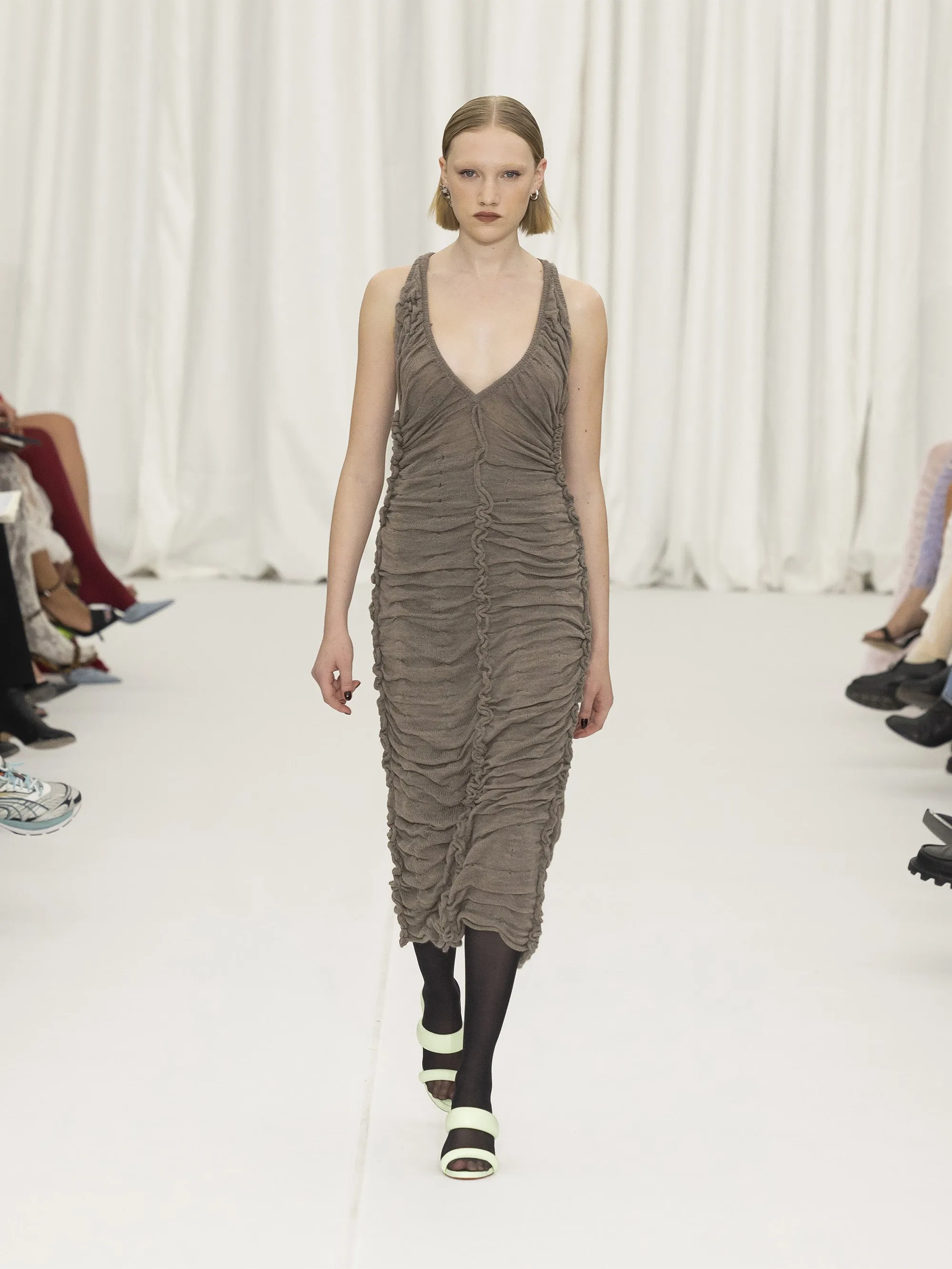 Ruched Wool Knit Dress sold by Ester Manas product image thumbnail 5