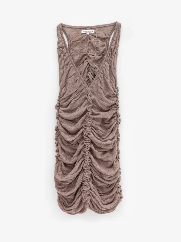 Ruched Wool Knit Dress made by Ester Manas