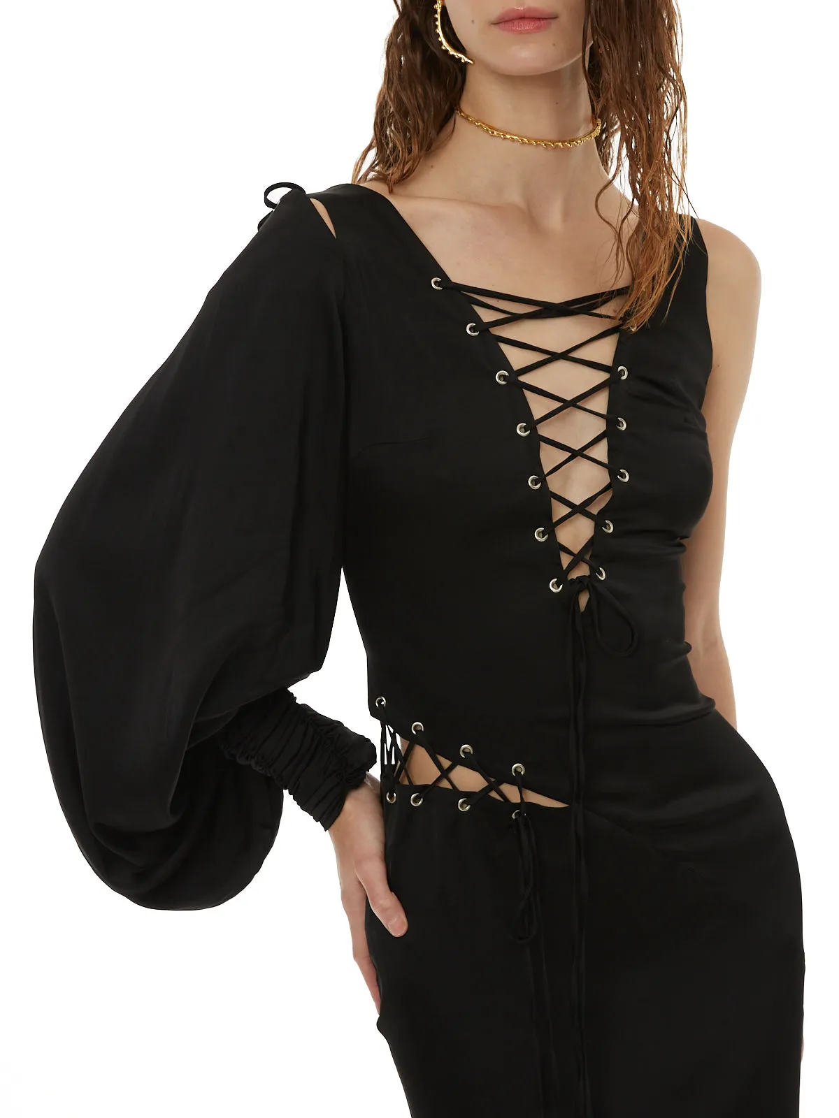 Siren One Sleeve Dress sold by Di Petsa product image thumbnail 2