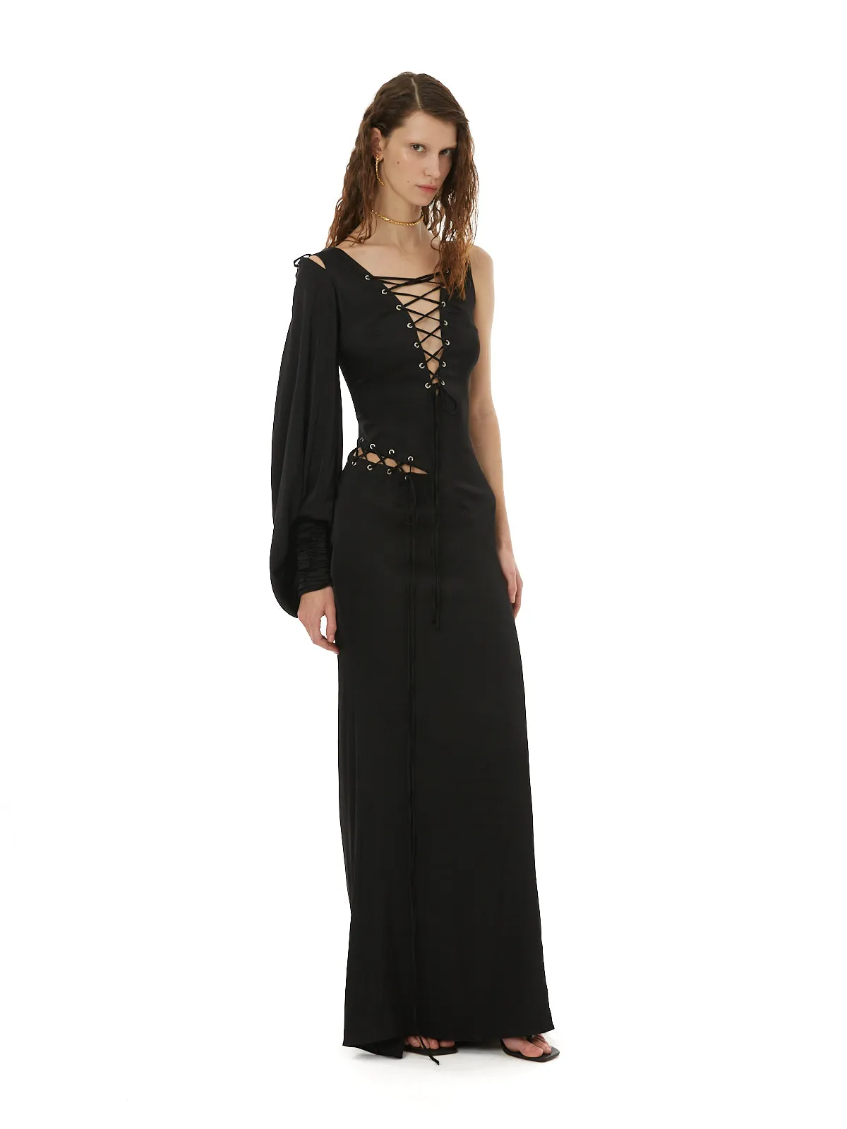 Siren One Sleeve Dress sold by Di Petsa product image thumbnail 3
