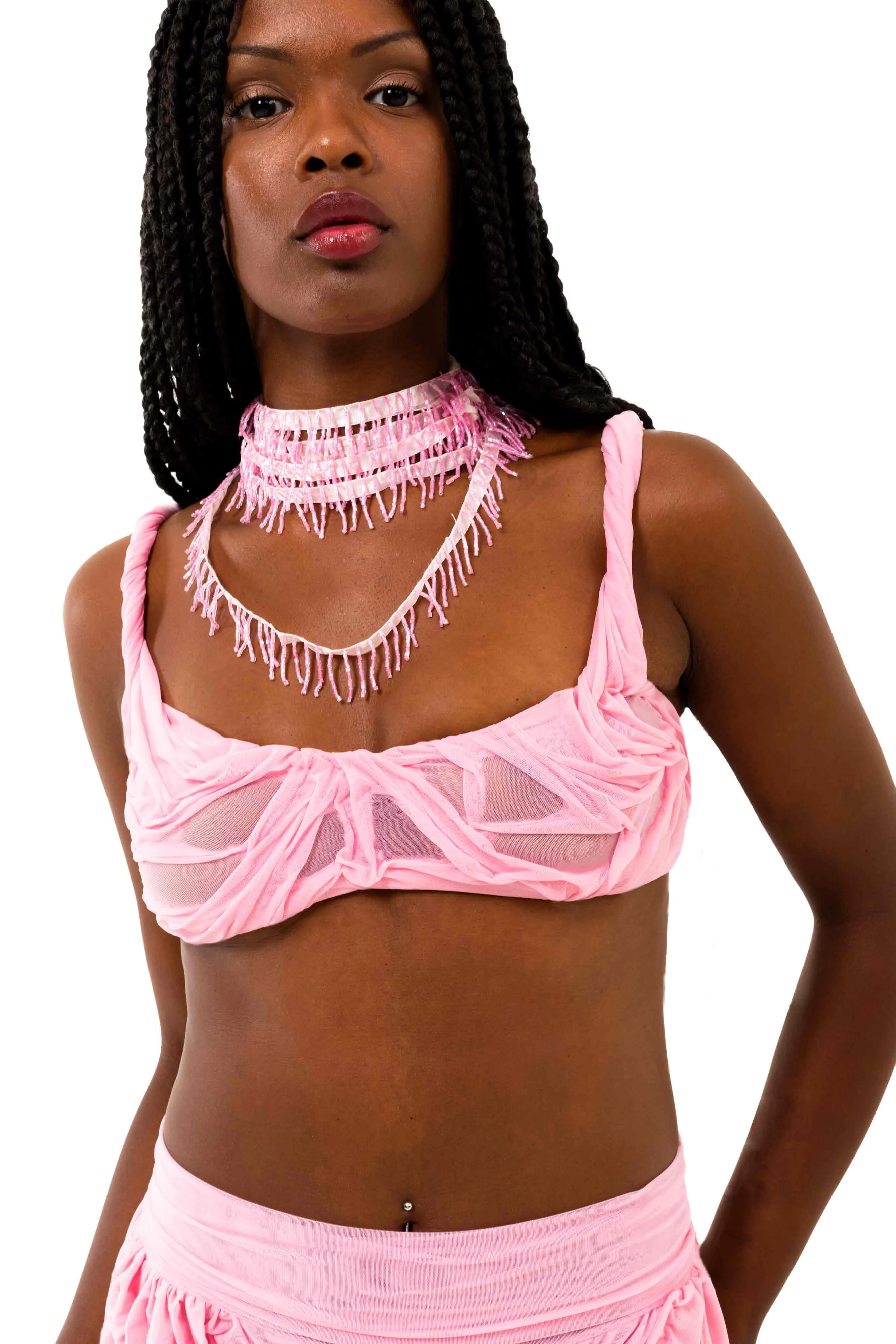 Pink Wetlook Bra sold by Di Petsa product image thumbnail 5