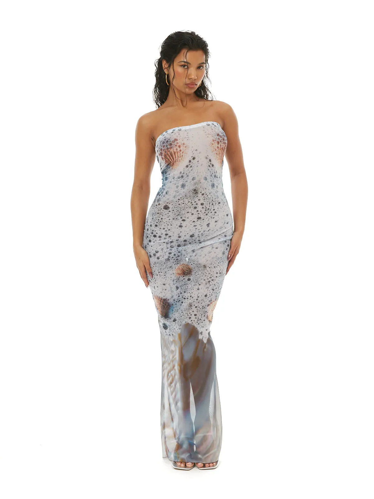 Sea Foam Mesh Dress sold by Di Petsa