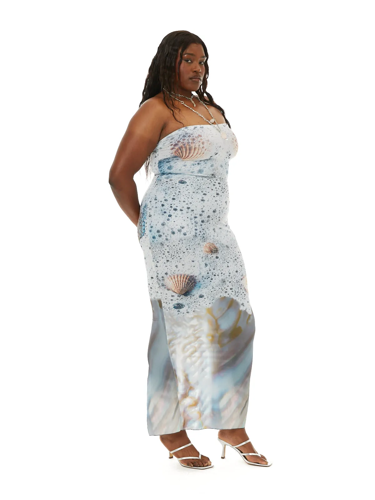 Sea Foam Lycra Dress sold by Di Petsa product image thumbnail 2