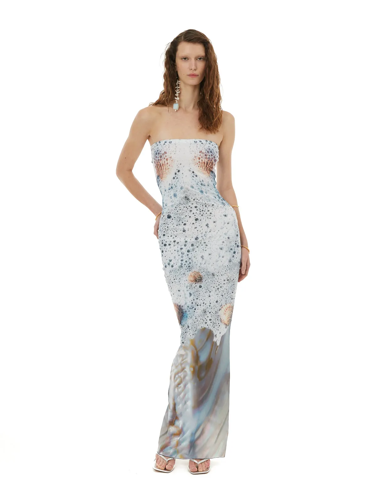 Sea Foam Lycra Dress sold by Di Petsa product image thumbnail 5