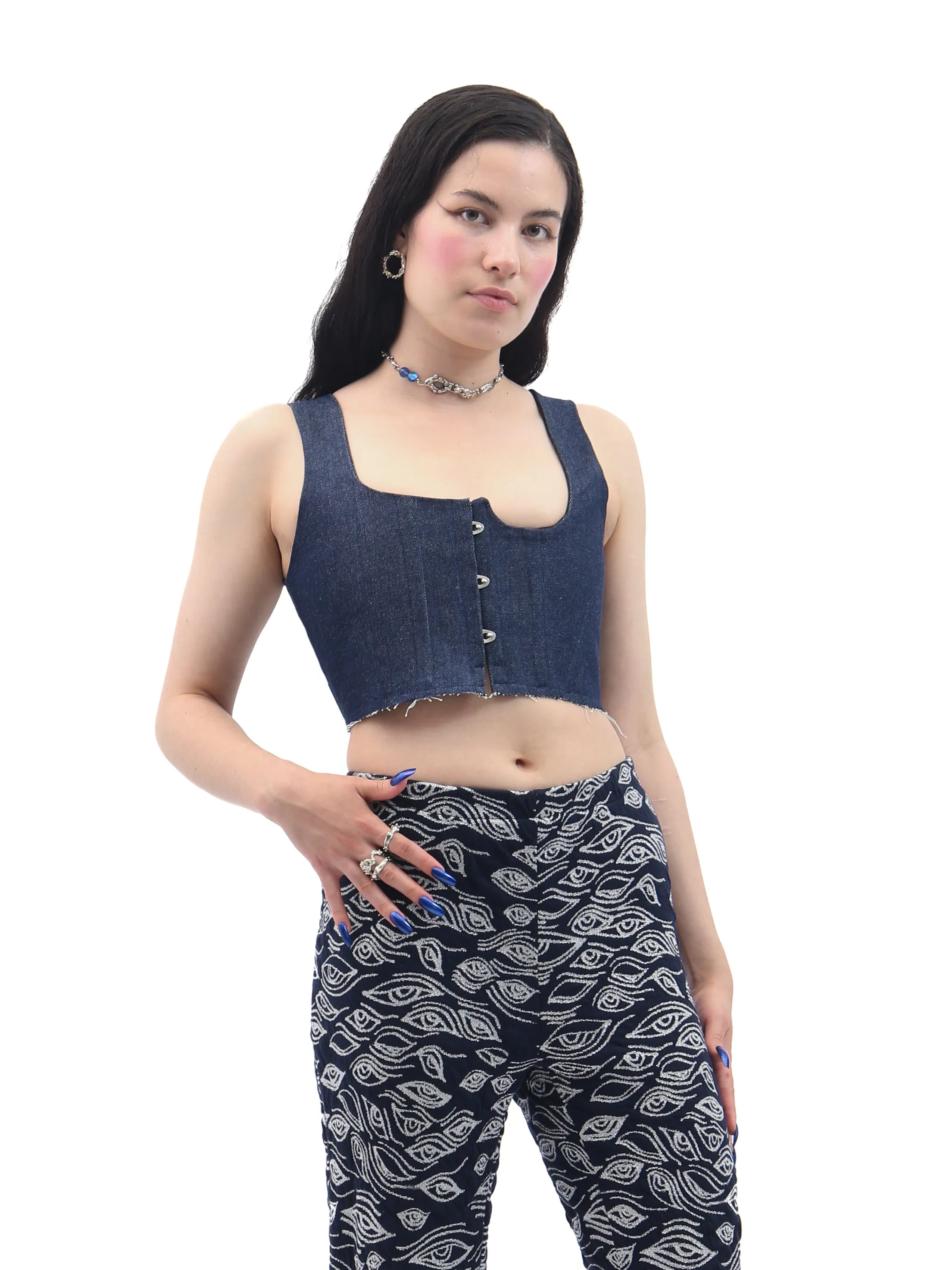 Over Flowing Denim Corset sold by Di Petsa