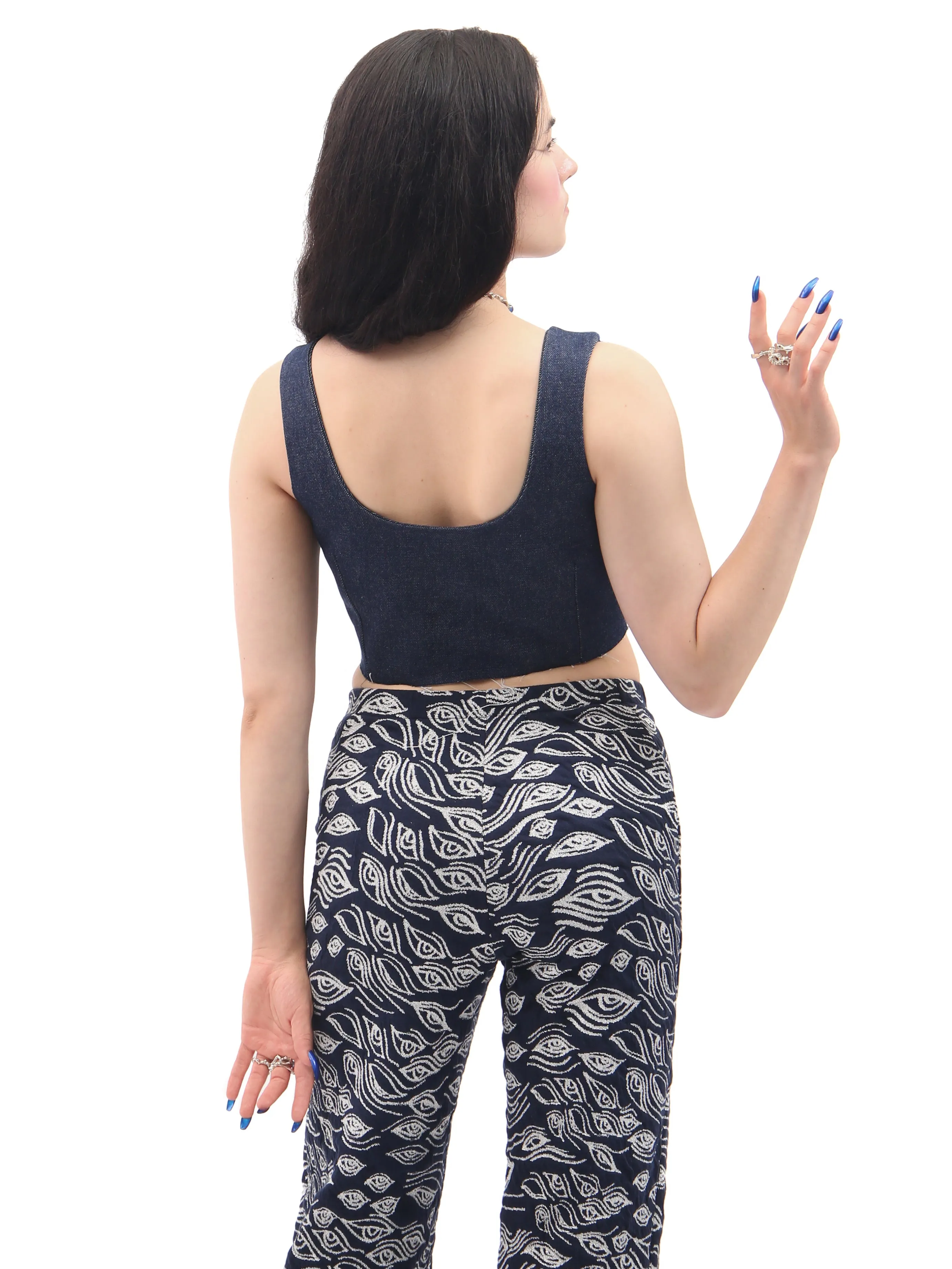 Over Flowing Denim Corset sold by Di Petsa product image thumbnail 3