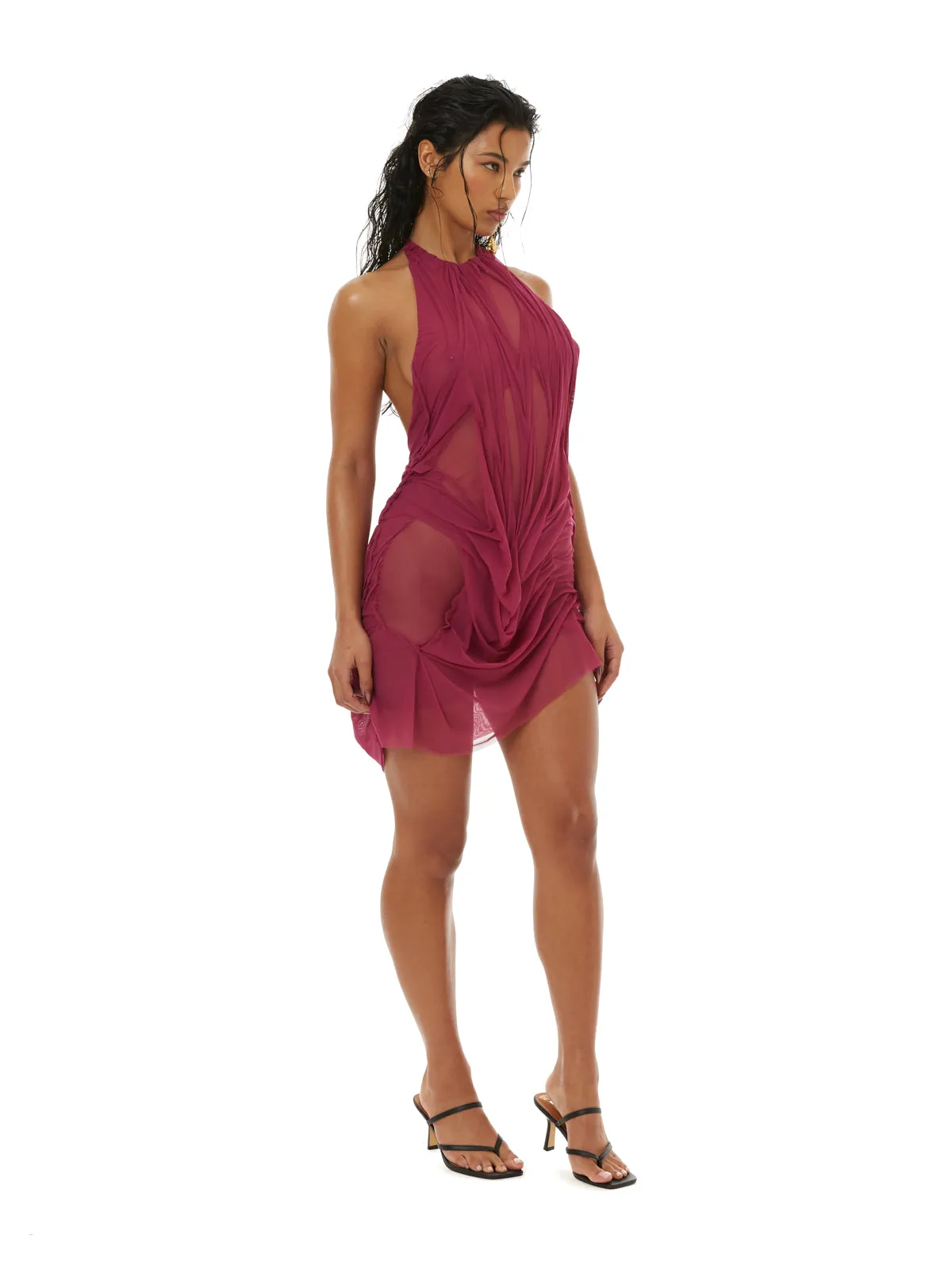 Wetlook Mini Dress Fuchsia Purple sold by Di Petsa product image thumbnail 2
