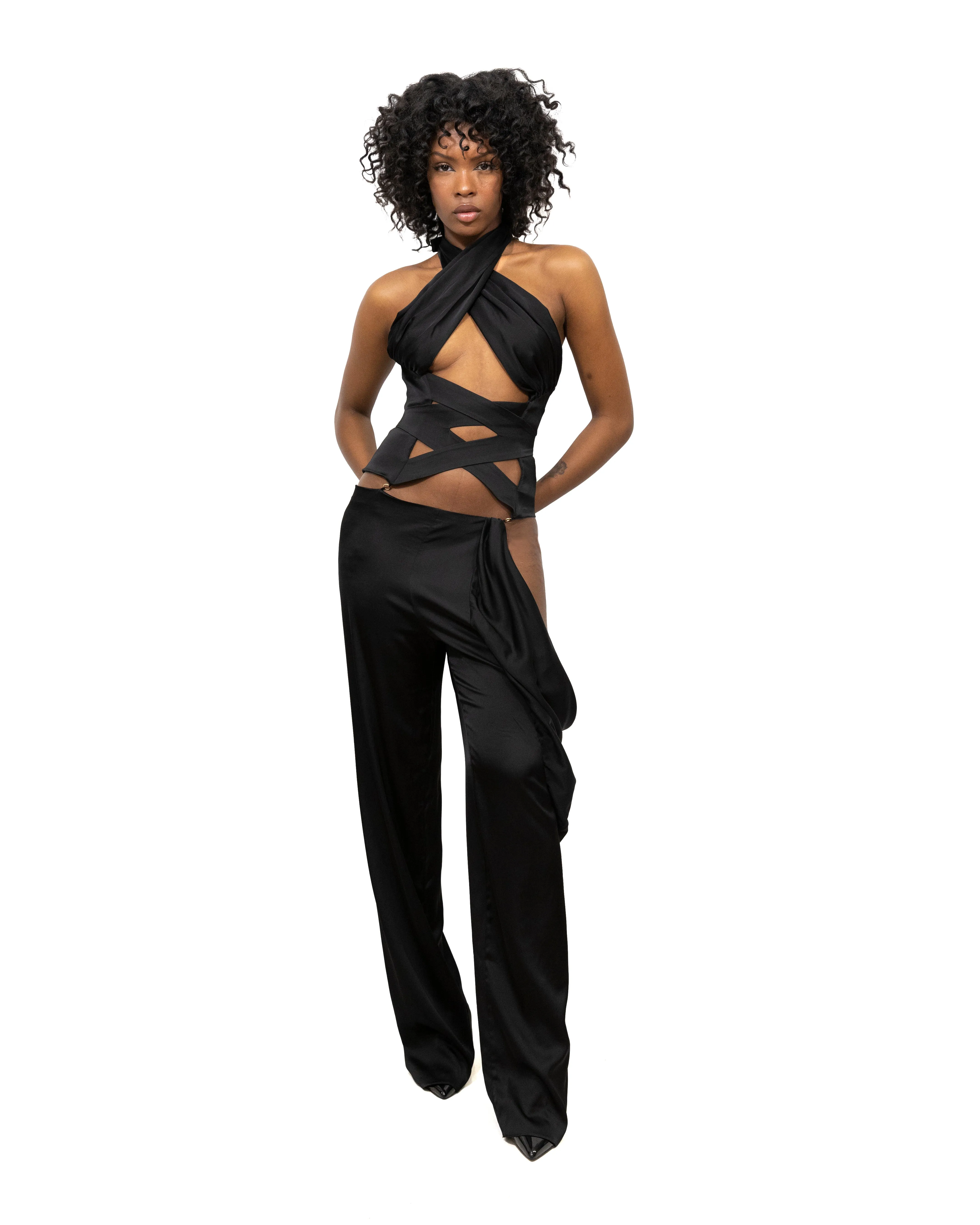 Cross over Two Piece Jumpsuit sold by Di Petsa