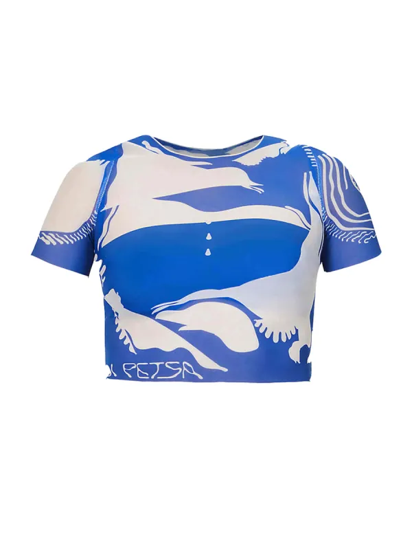 Aegean Sea Mesh T-Shirt made by Di Petsa