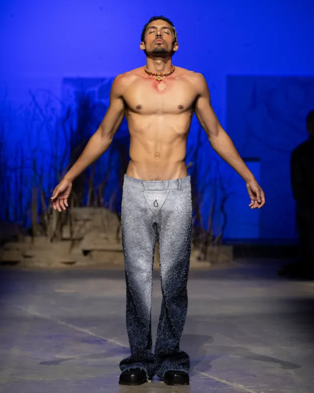 Distressed Denim Trousers made by Di Petsa