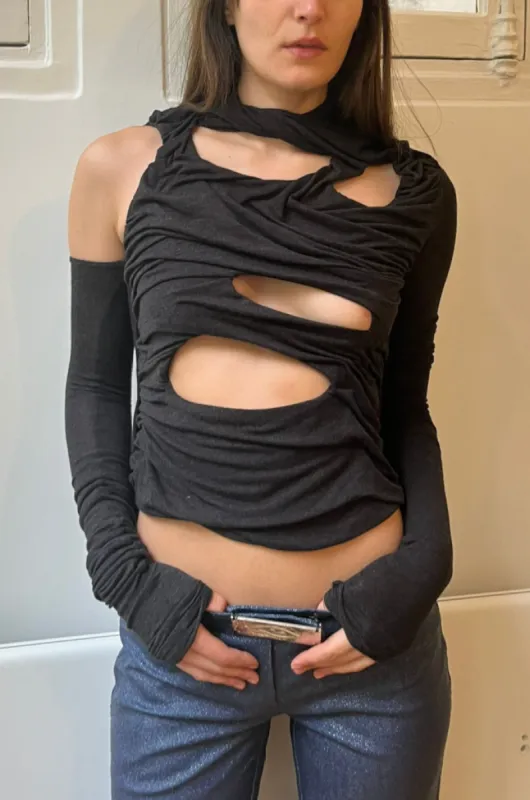 Long Sleeve Midnight Top sold by Di Petsa
