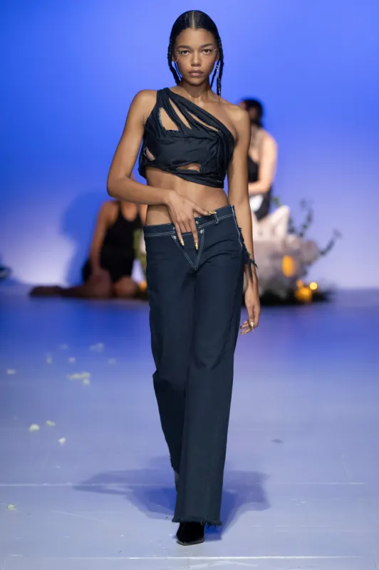 Eros Denim Crop Top made by Di Petsa