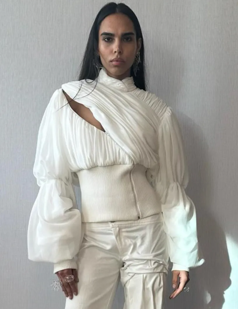 Draped Bomber Jacket sold by Di Petsa product image thumbnail 2