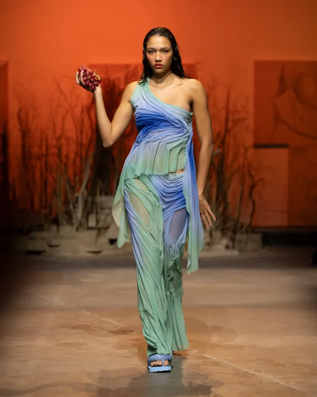 Wetlook Gradient Trousers made by Di Petsa