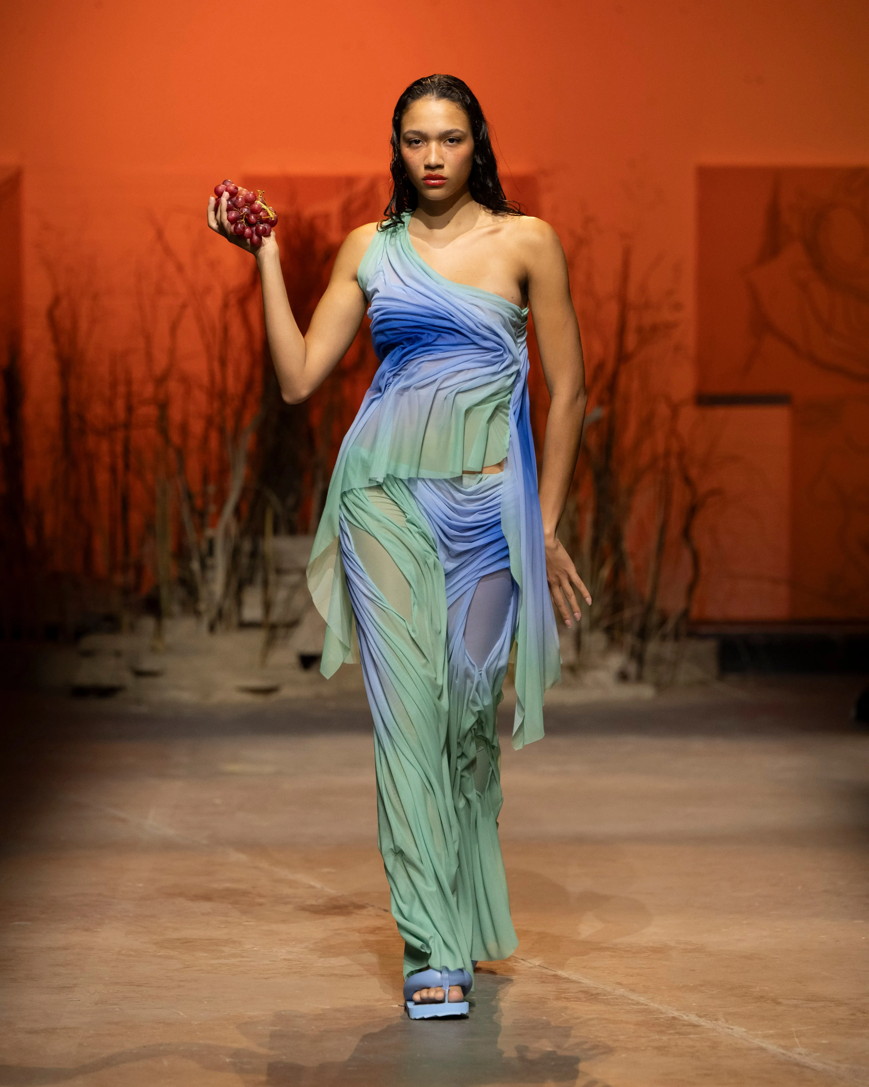 Wetlook Gradient Trousers sold by Di Petsa