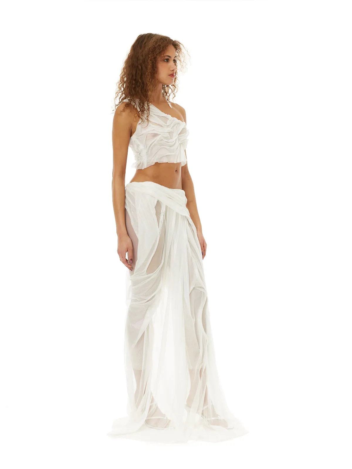 Pearlescent One-Shoulder Crop Top sold by Di Petsa product image thumbnail 4