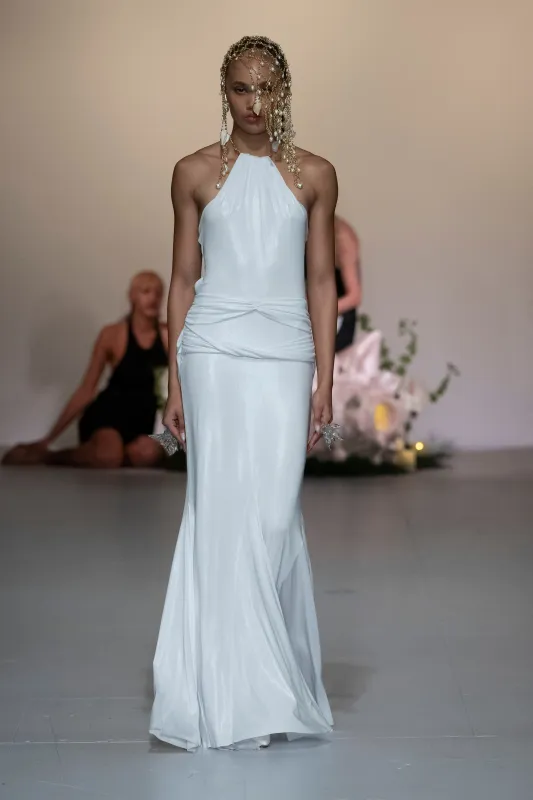 Gold Pearl and Shells Chainmail Headdress made by Di Petsa