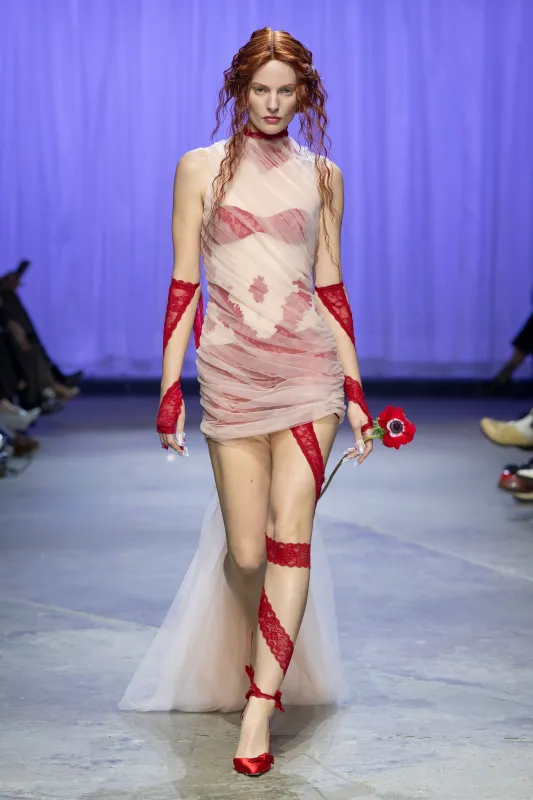 Lace Desire Nude Mini Dress sold by Di Petsa