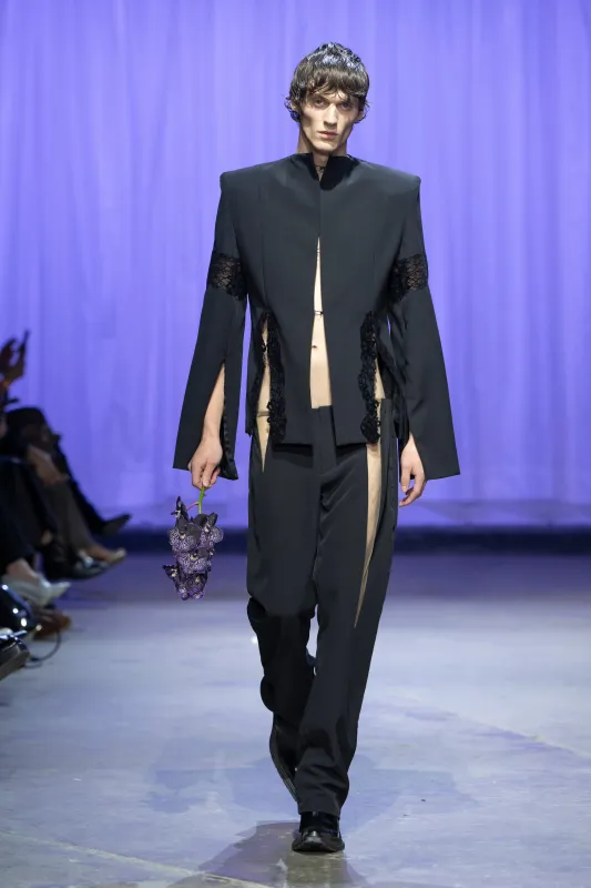 Eros Lace Tailored Trousers made by Di Petsa