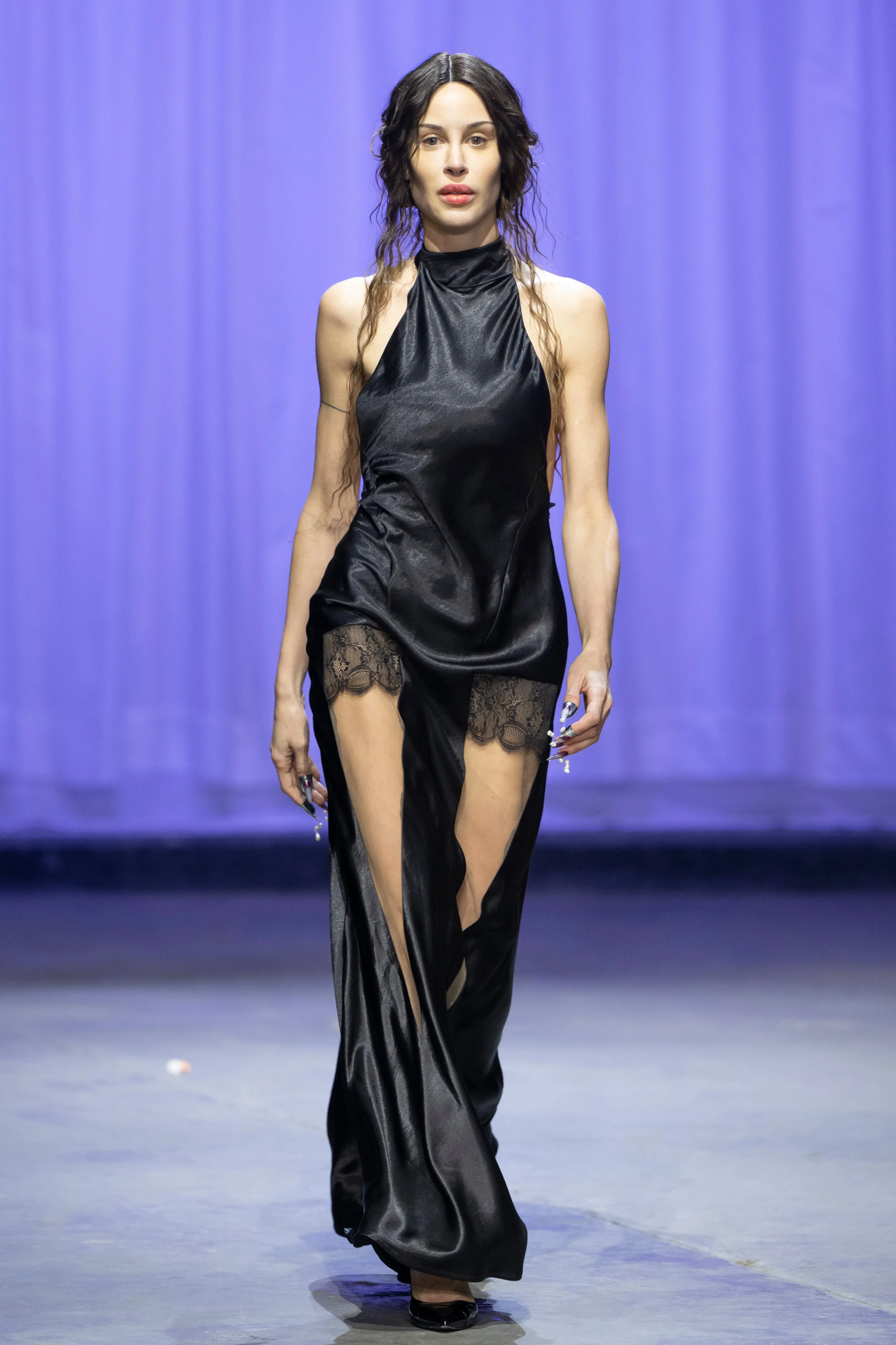 Midnight Lace Halterneck Dress sold by Di Petsa