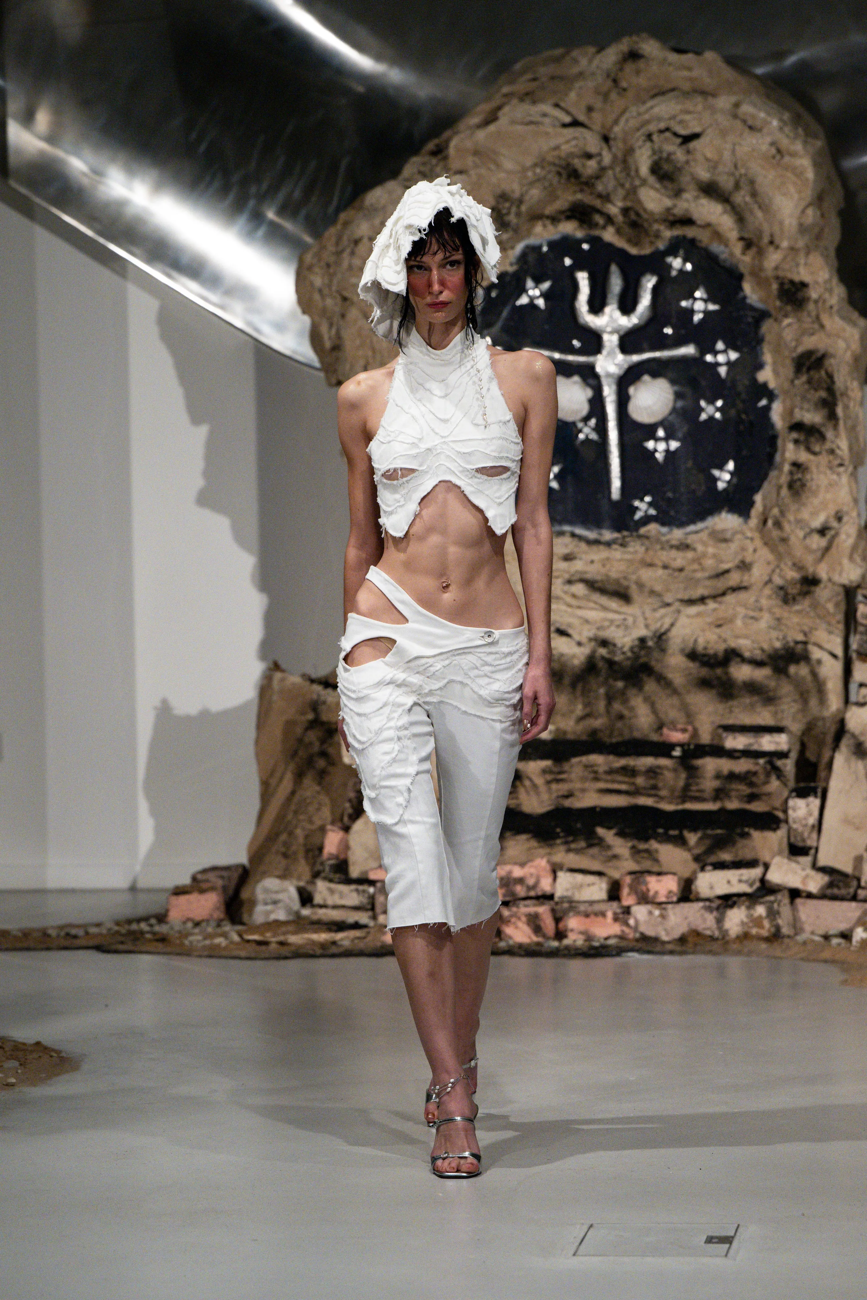 Sea Ripple Denim Capris sold by Di Petsa