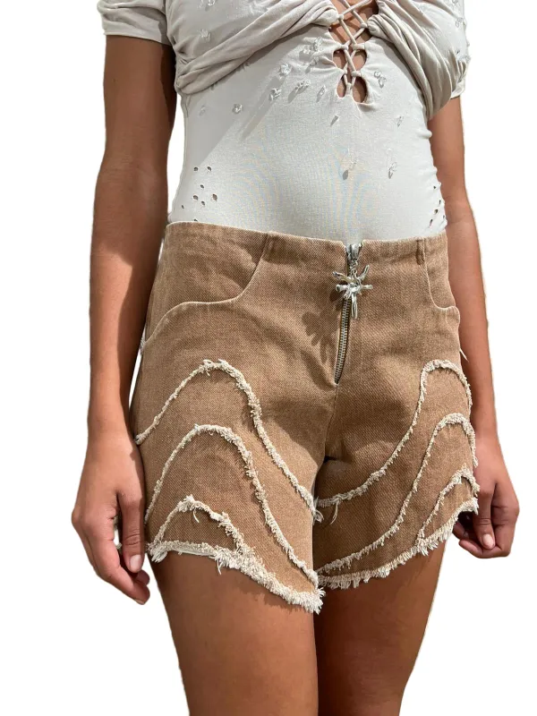 Sand Wave Denim Shorts made by Di Petsa