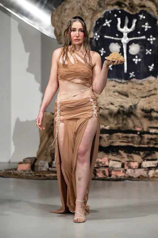 Double Split Temptress Wetlook Skirt made by Di Petsa