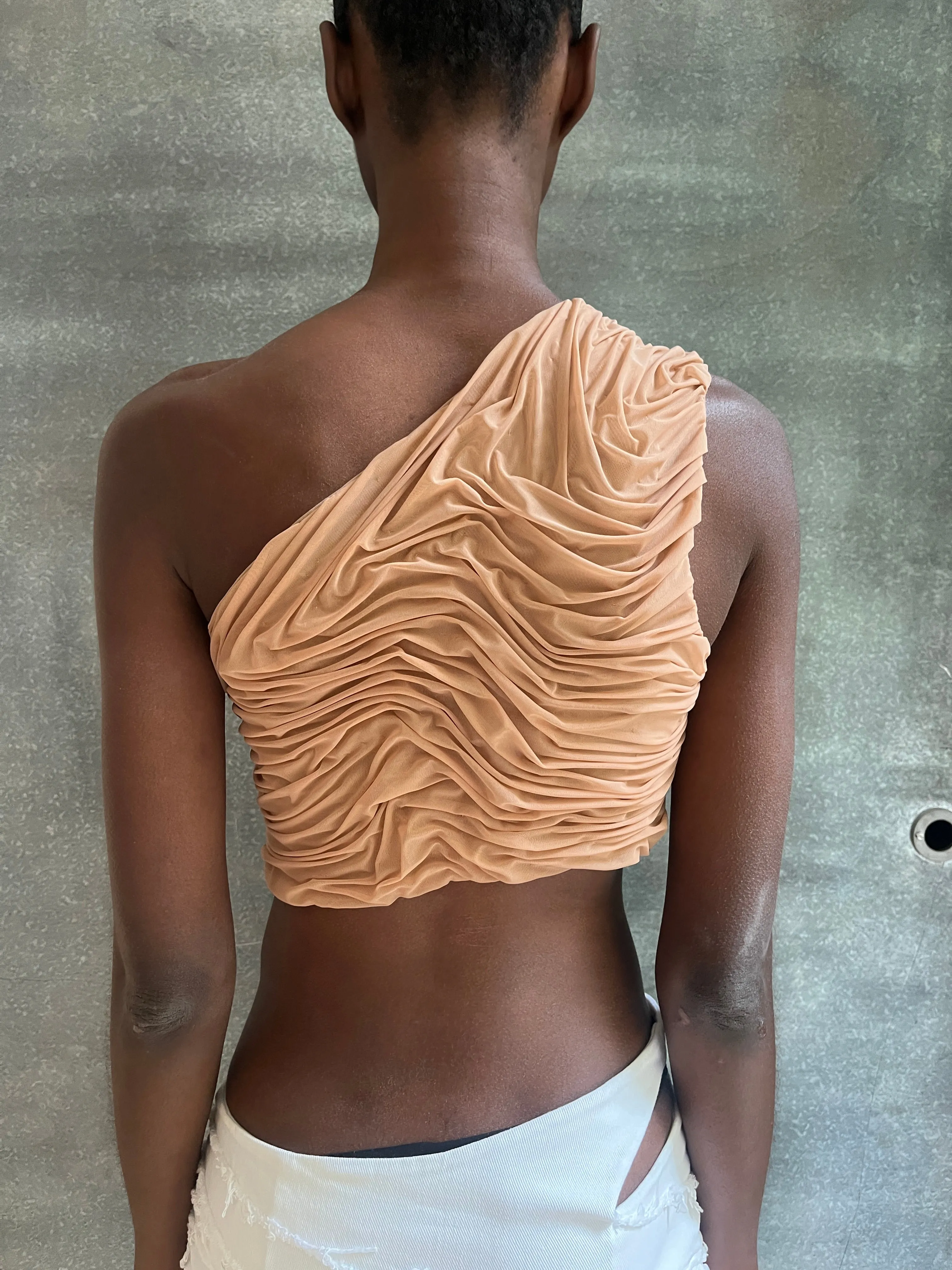Mother of Pearl Wetlook Crop Top sold by Di Petsa product image thumbnail 2