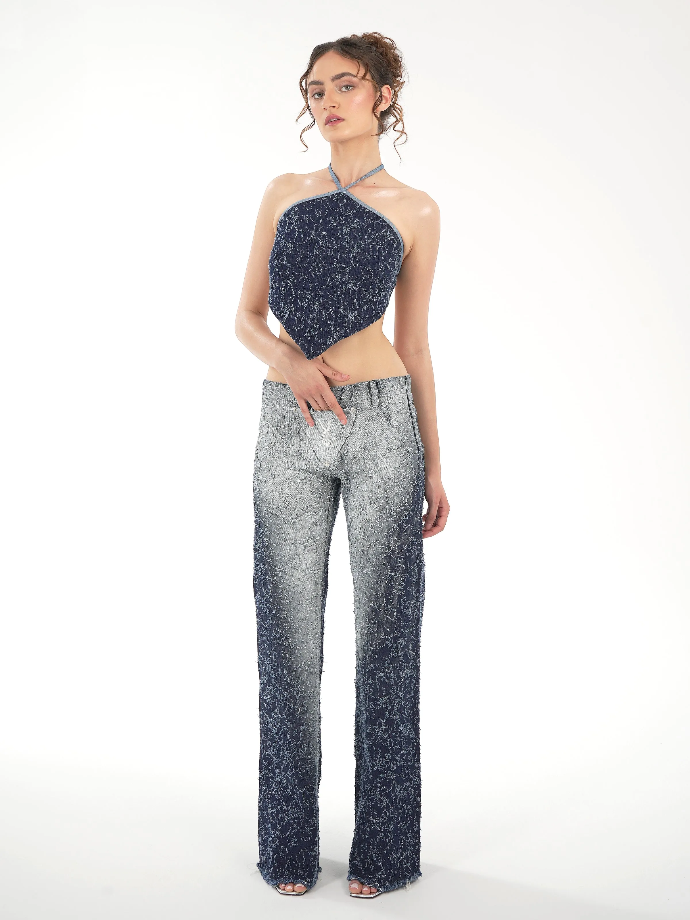 Frayed Denim Jeans sold by Di Petsa