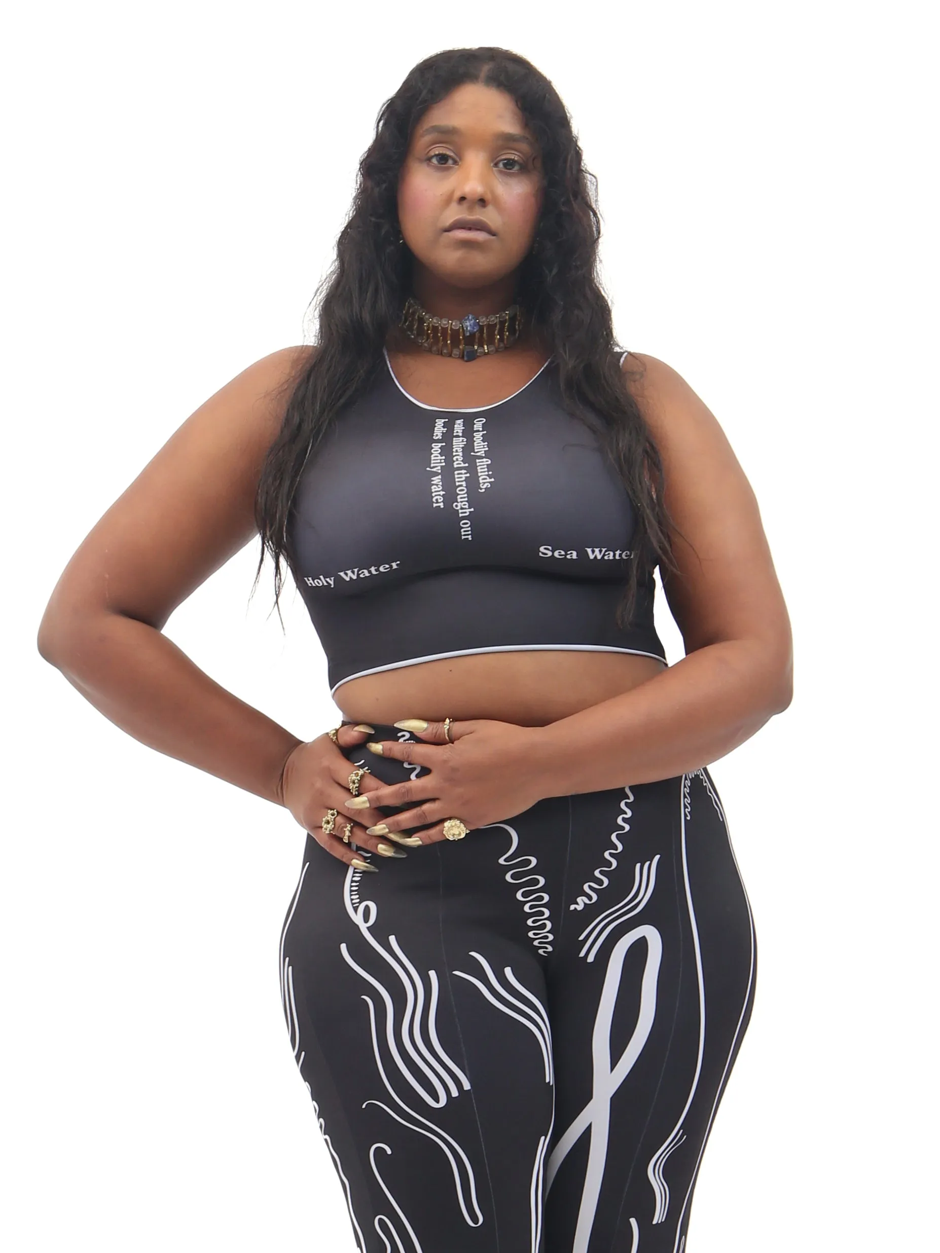 Wet Script Crop Top sold by Di Petsa product image thumbnail 4