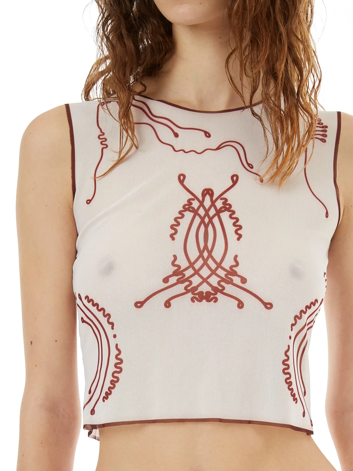 Venus Shell Mesh Tank Top sold by Di Petsa