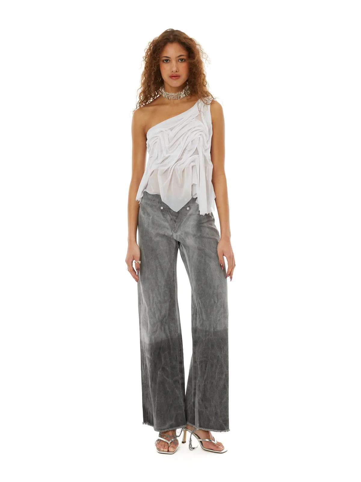Wetlook One-shoulder Top sold by Di Petsa